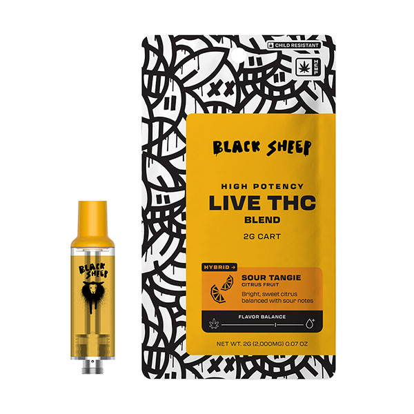 black sheep live thc 2g cartridge sour tangie