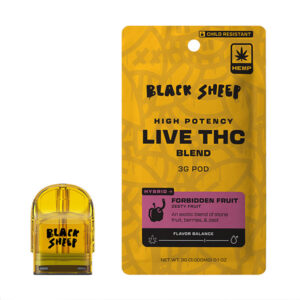 black sheep live thc 3g pod refill forbidden fruit