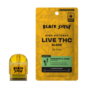 black sheep live thc 3g pod refill pineapple haze