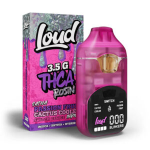 loud thca rosin 3.5g disposable passion fruit cactus cooler