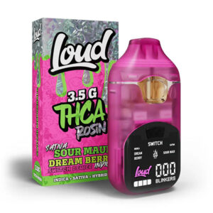 loud thca rosin 3.5g disposable sour maui dream berry 1pkw device