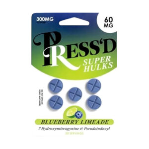 pressd super hulks 7hydroxy tablets 300mg 5ct blueberry limeade