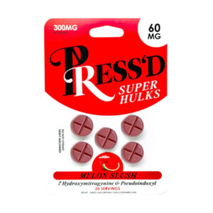 pressd super hulks 7hydroxy tablets 300mg 5ct melon slush