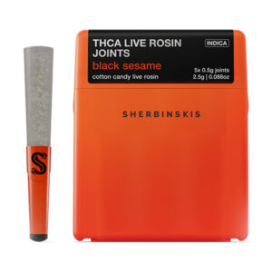 sherbinskis thca live rosin joints 2.5g 5ct black sesame