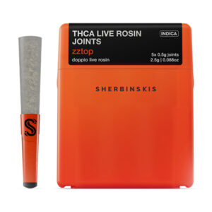 sherbinskis thca live rosin joints 2.5g 5ct zztop