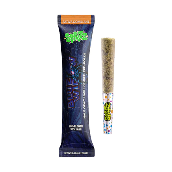 spritz 1g diamond infused pre roll blue widow
