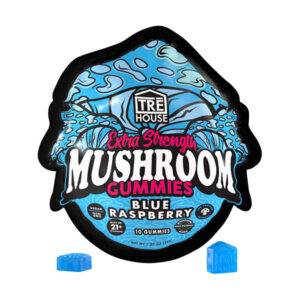 trehouse extra strength mushroom gummies 10ct blue raspberry