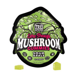 trehouse extra strength mushroom gummies 10ct sour apple