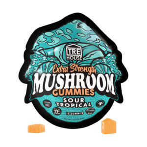 trehouse extra strength mushroom gummies 10ct sour tropical