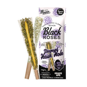 black roses diamond hash holes 2g 2ct prerolls grape ape