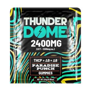dome wrecker thunder dome 2400mg 2ct gummies paradise punch