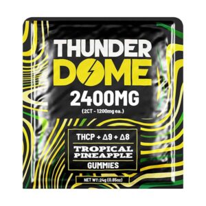 dome wrecker thunder dome 2400mg 2ct gummies tropical pineapple