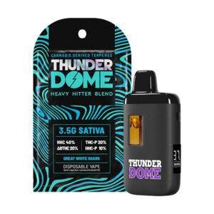dome wrecker thunder dome heavy hitter 3.5g disposable great white shark