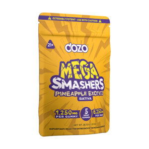 dozo mega smashers 6250mg 5ct gummies pineapple exoticz