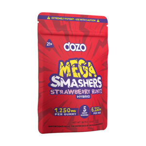 dozo mega smashers 6250mg 5ct gummies strawberry runtz