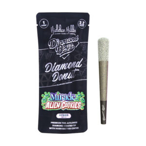 hidden hills diamond boyz dimaond donut flawless edition pre roll 1ct miracle alien cookies