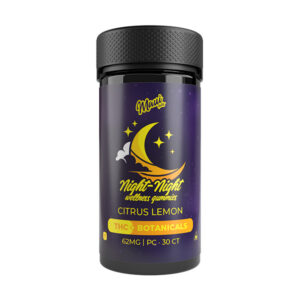 maui labs night night wellness gummies 62mg 30ct citrus lemon