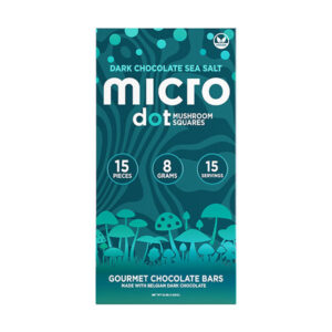 microdot mushroom chocolate bar 15pc dark chocolate sea salt