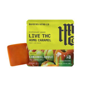 modern hemp co live thc 40mg caramel 1ct caramel apple