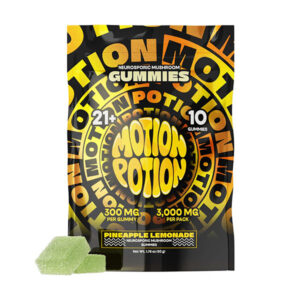 motion potion mushroom gummies 3000mg 10ct pineapple lemonade