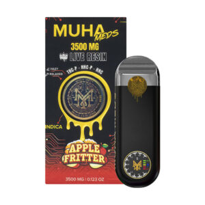 muha meds live resin 3.5g disposable apple fritter