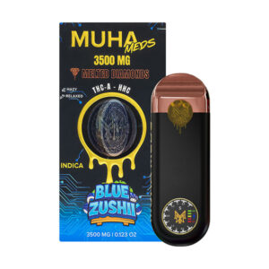 muha meds melted diamonds 3.5g disposable blue zushii