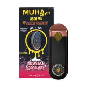 muha meds melted diamonds 3.5g disposable russian cream