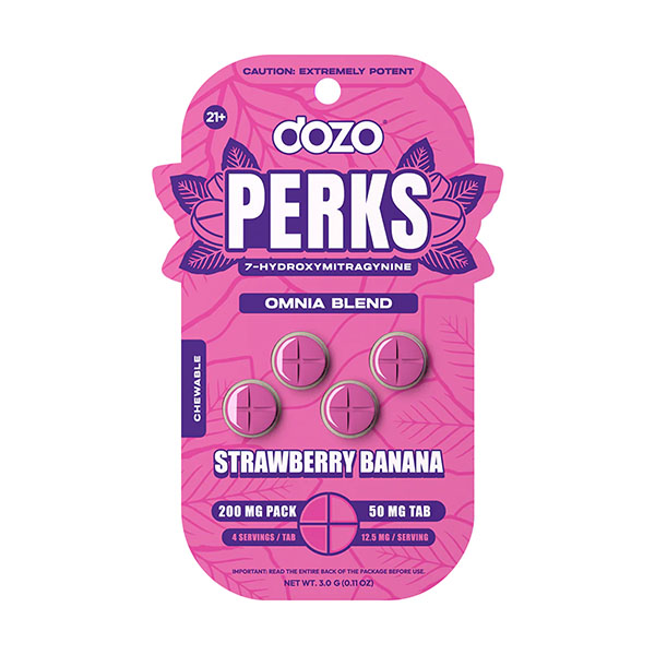 dozo perks 7oh omnia blend 200mg 4ct tablets strawberry banana