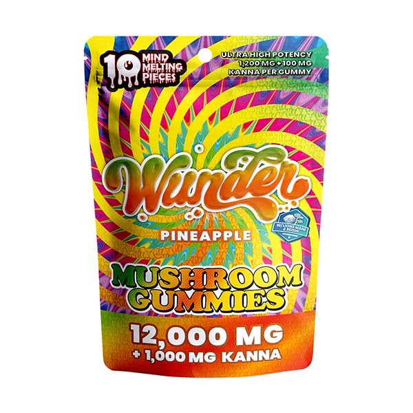 wunder mushroom gummies 10ct pineapple