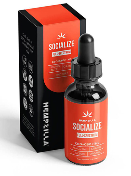 Delta 8 Tincture Drops displayed in front of a white background.