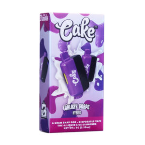 cake thca live diamonds 6g snap pod disposable glalaxy grape