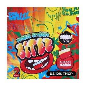 double stacked bitez 2000mg gummies cherry mango new