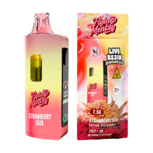flying monkey live resin enhanced 7.5g disposable strawberry zaza