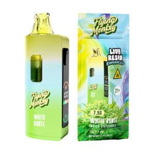 flying monkey live resin enhanced 7.5g disposable white runtz