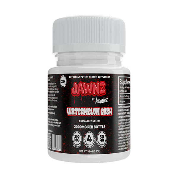 jawns homiez kratom tablets 200mg 10ct watermelon gush