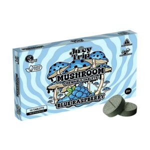 juicy trip mushroom tablets 10ct blue raspberry