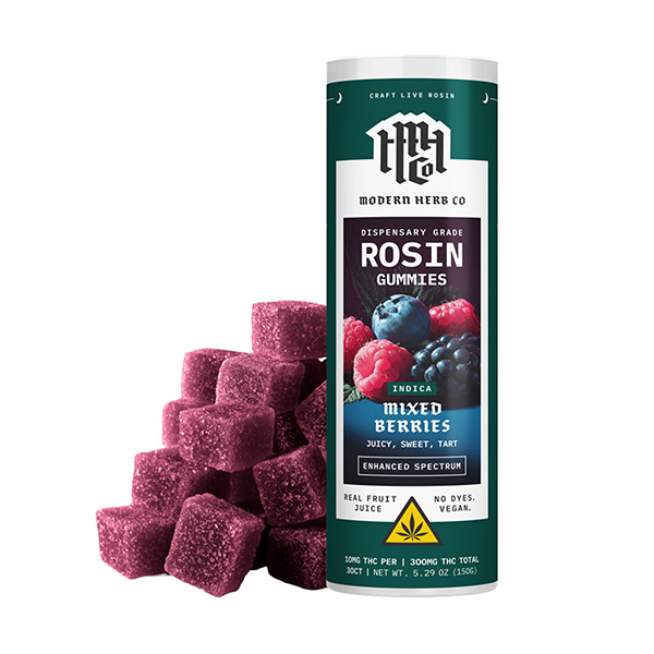 modern herb co rosin gummies 30ct mixed berry