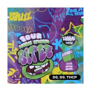 ocho extracts double stacked bitez 2000mg gummies sour apple grape new