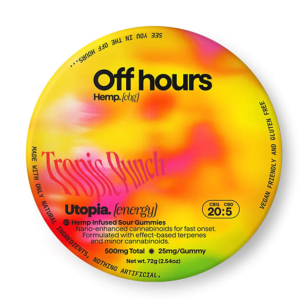 off hours gummies utopia energy 20ct tropic punch