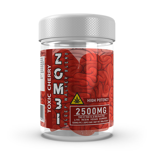 zombi sleepwalker gummies 2500mg 20ct toxic cherry