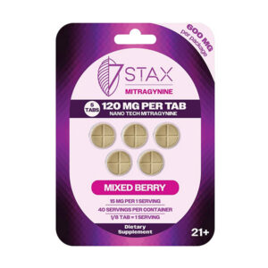 7stax nano tech mitragynine tablets 600mg 5ct mixed berry