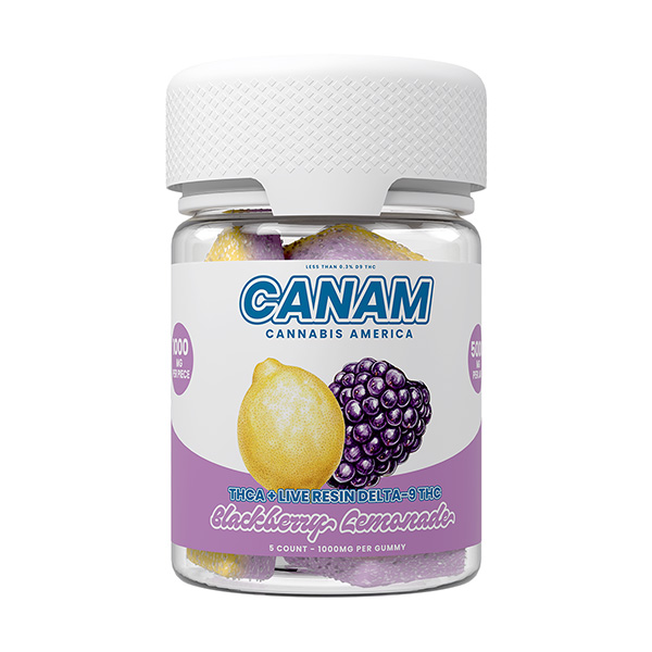 canam thca 5000mg 5ct gummies blackberry lemonade