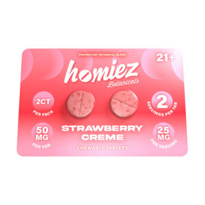 homiez botanicals tablets 100mg 2ct strawberry creme