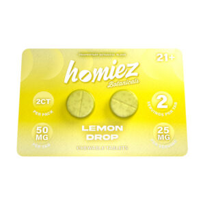 homiez botanicals tablets 100mg 2ct lemon drop