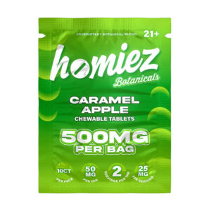 homiez botanicals tablets 500mg 10ct caramel apple