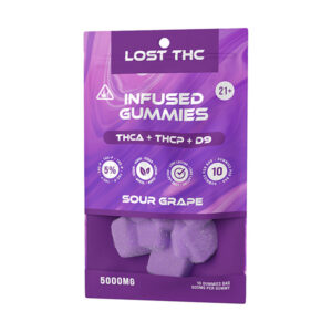lost thc thca gummies 500mg 10ct sour grape
