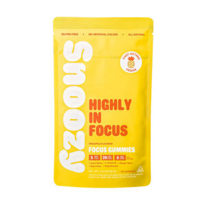 snoozy focus gummies 20ct pineapple new
