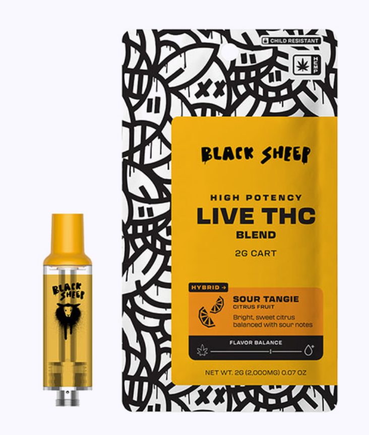 Image showing delta 8 dab vs vape showing a yellow vape cartridge and a pack beside it in front of a white background.
