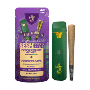 hidden hills sech kit 2g disposable 2g hash hole cherry gelato purple papaya