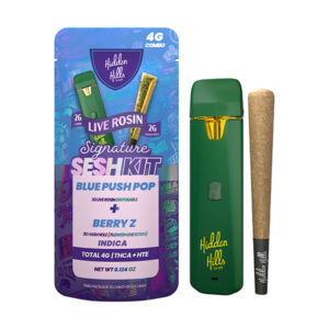 hidden hills sech kit 2g disposable 2g hash hole blue push pop berry z
